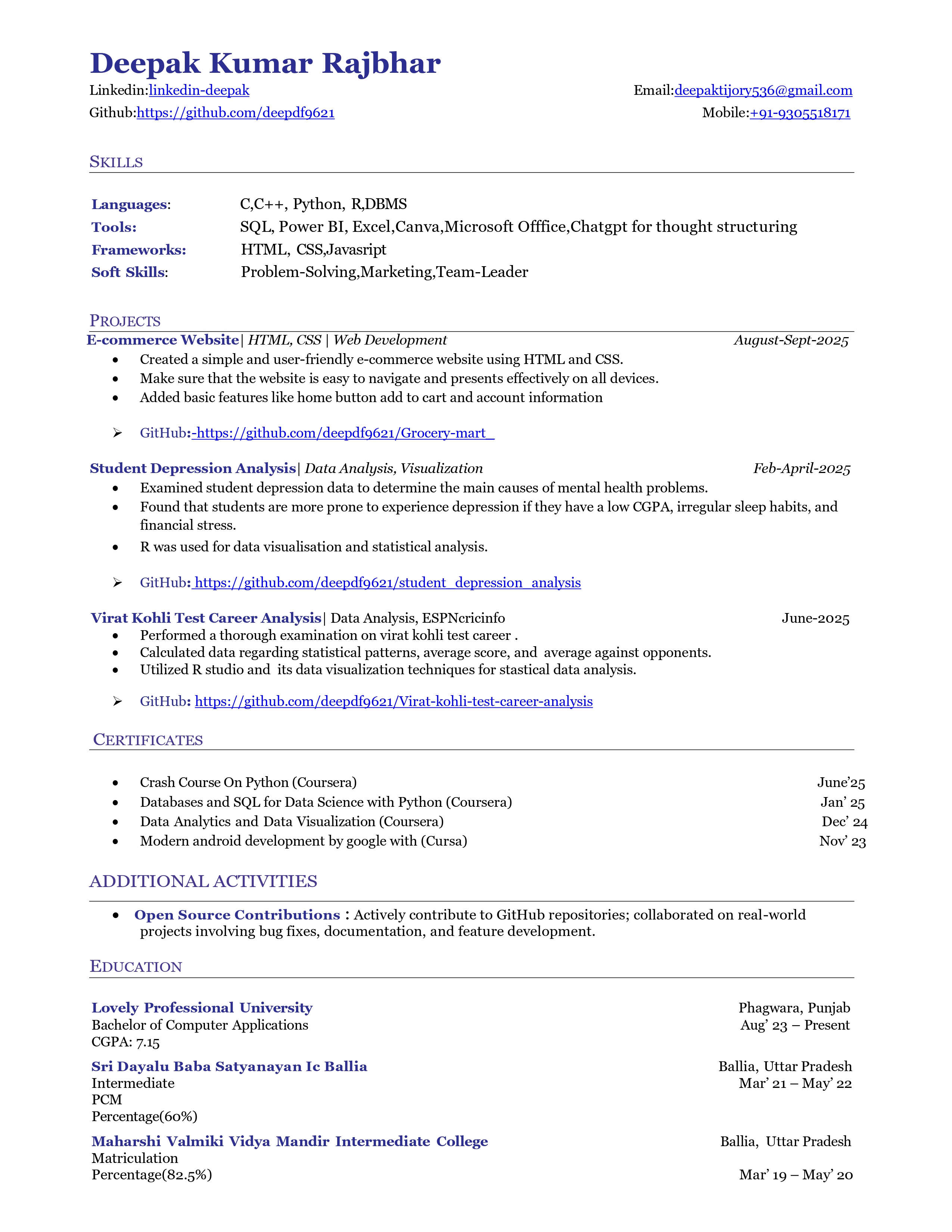 Resume preview placeholder